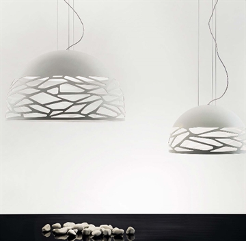 Kelly Small Dome hanglamp, wit