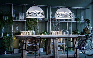 Kelly Large Dome hanglamp, wit