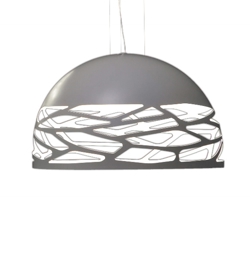 Kelly Medium Dome hanglamp, wit