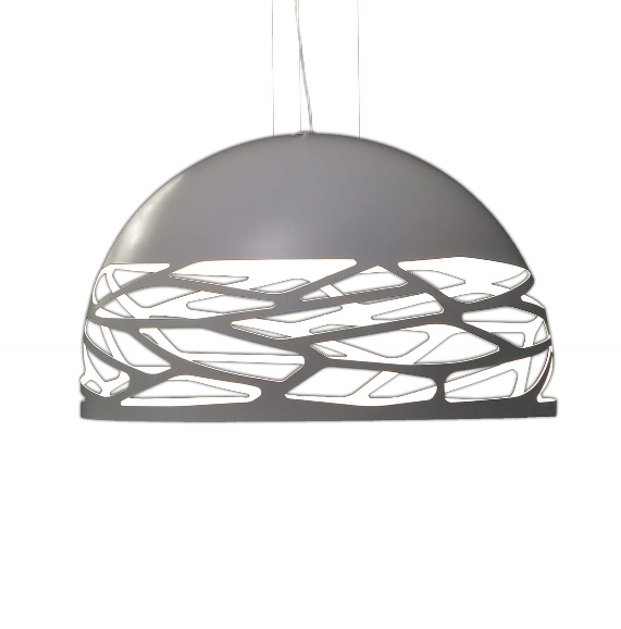 Kelly Medium Dome hanglamp, wit