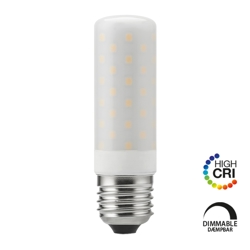 LED T28 buislamp 8W E27 opaal dimbaar CRI 90