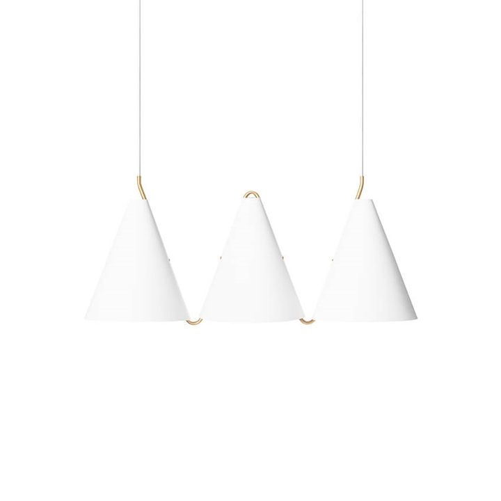 Mosaik hanglamp 3 naast elkaar, wit