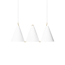 Mosaik hanglamp 3 naast elkaar, wit