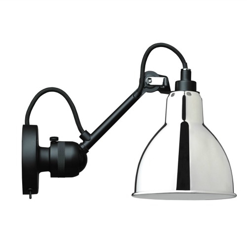 Lampe Gras No 304SW wandlamp, zwart/chroom