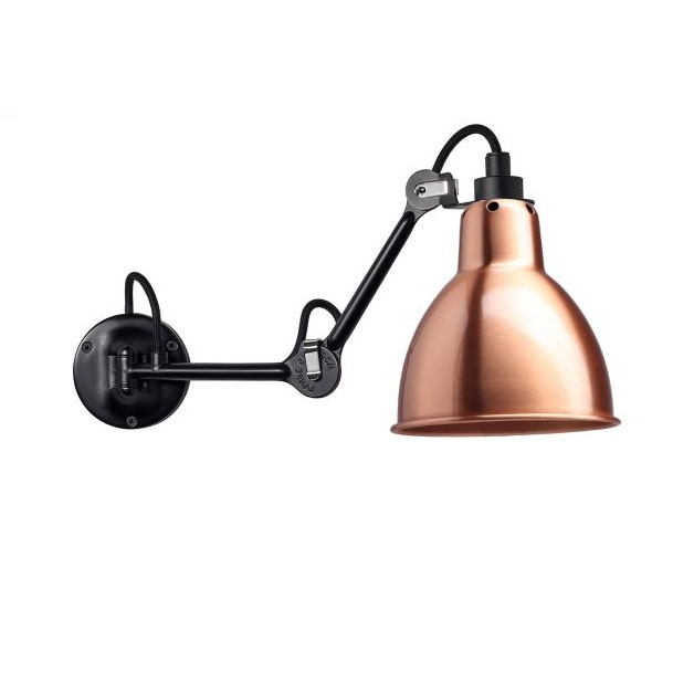Lampe Gras No. 204 wandlamp, zwart/koper