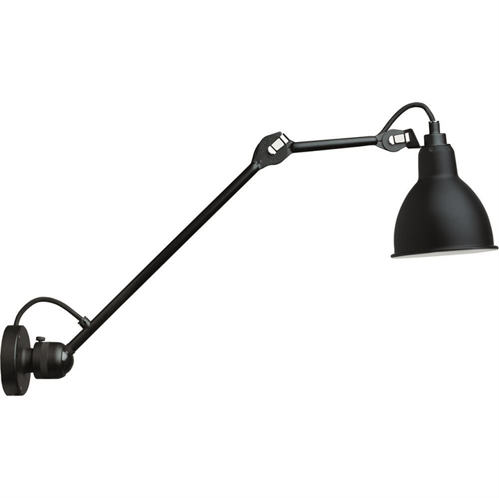Lampe Gras No 304 L40 Wandlamp, zwart
