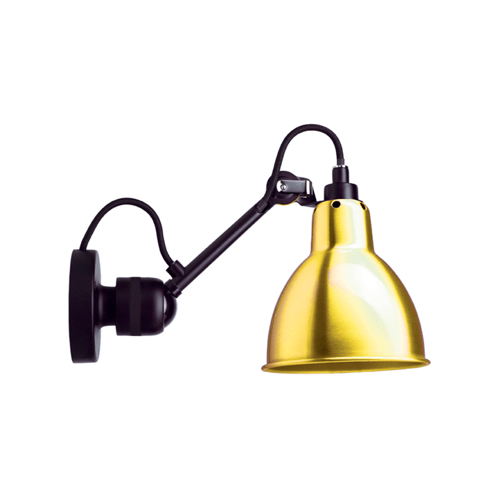 Lampe Gras No 304 Wandlamp, zwart/messing