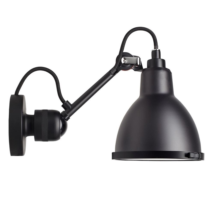 Lampe Gras No 304 Wandlamp Badkamer, zwart