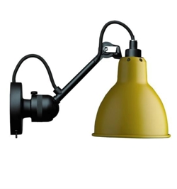 Lampe Gras No 304SW wandlamp, zwart/geel
