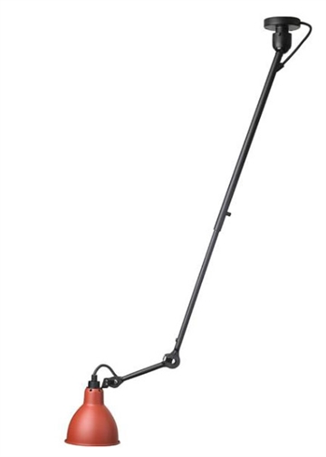 Lampe Gras No 302 plafondlamp, zwart/rood