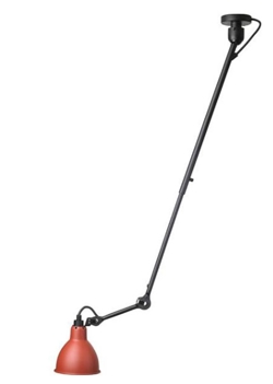 Lampe Gras No 302 plafondlamp, zwart/rood