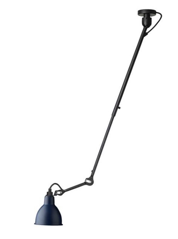 Lampe Gras No 302 plafondlamp, zwart/blauw