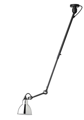 Lampe Gras No 302 plafondlamp, zwart/chroom