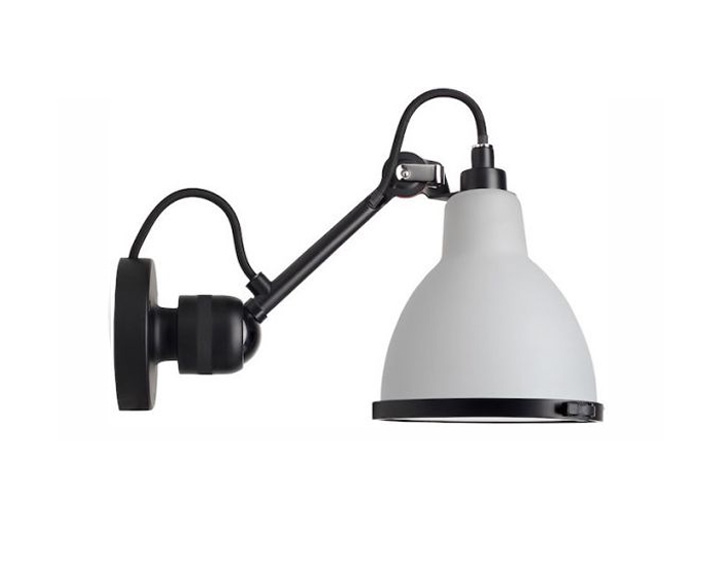 Lampe Gras No 304 Wandlamp Badkamer, zwart/polycarbonaat