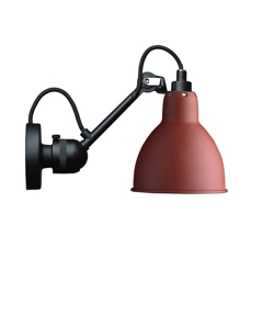 Lampe Gras No 304 Wandlamp, zwart/rood