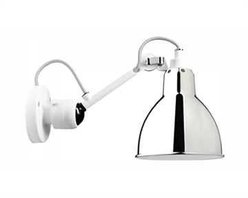 Lampe Gras No 304 Wandlamp, wit/chroom