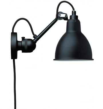 Lampe Gras No 304CA Wandlamp, zwart