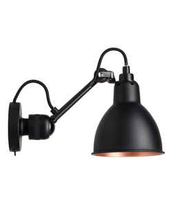 Lampe Gras No 304SW wandlamp, zwart/koper