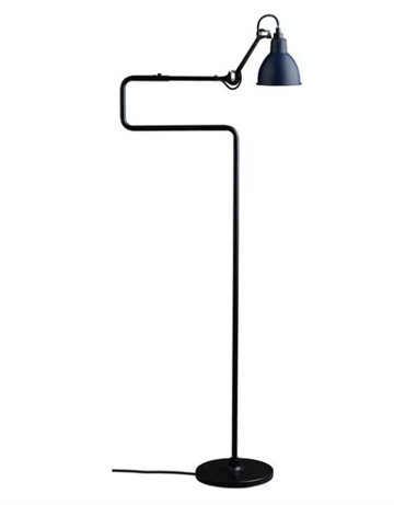 Lampe Gras No 411 vloerlamp, zwart/blauw