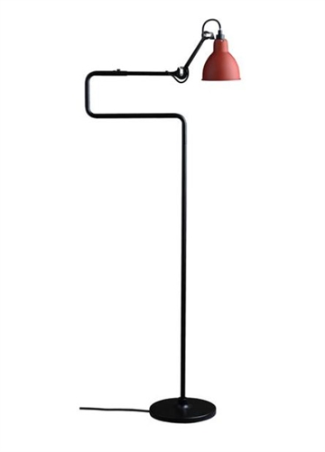 Lampe Gras No 411 vloerlamp, zwart/rood