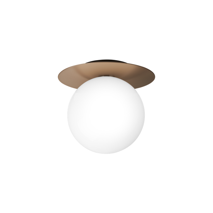 Liila 1 large wandlamp / plafondlamp, donker brons/opal