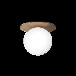 Liila 1 large wandlamp / plafondlamp, donker brons/opal