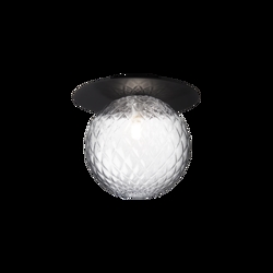 Liila 1 large wandlamp / plafondlamp, zwart/helder