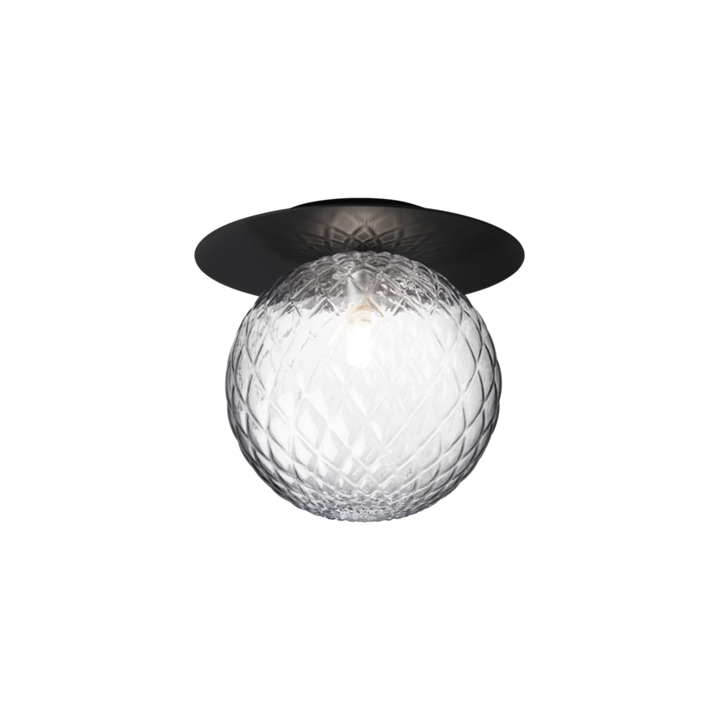 Liila 1 large wandlamp / plafondlamp, zwart/helder