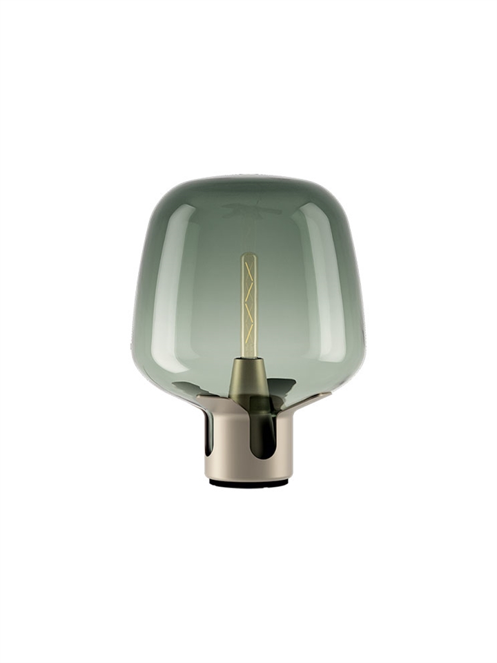 Flar medium tafellamp, pearl/turquoise