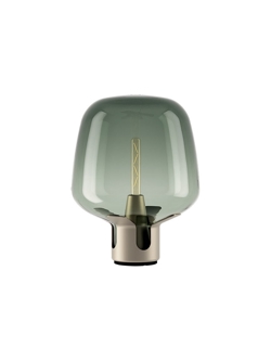 Flar medium tafellamp, pearl/turquoise