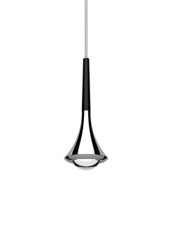 Rain hanglamp, zwart/chroom