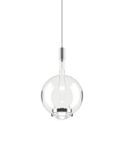 Sky-Fall Round medium hanglamp, kristal