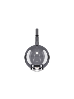 Sky-Fall Round medium hanglamp, smoke