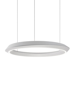 Tidal Adjustable hanglamp, wit met zwarte baldakijn