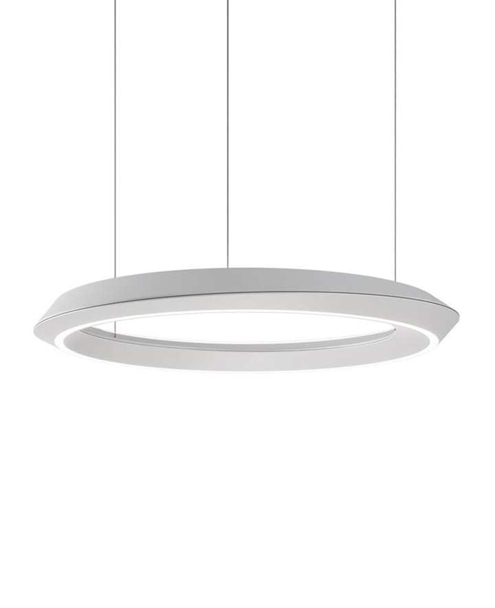Tidal hanglamp, wit m/witte baldakijn