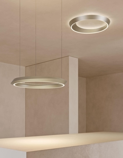 Tidal Adjustable hanglamp, pearl met witte baldakijn
