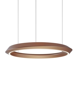 Tidal Adjustable hanglamp, terra met witte baldakijn