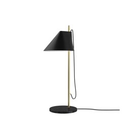 Yuh tafellamp, zwart/messing