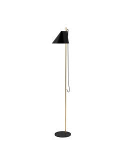 Yuh vloerlamp, zwart/messing