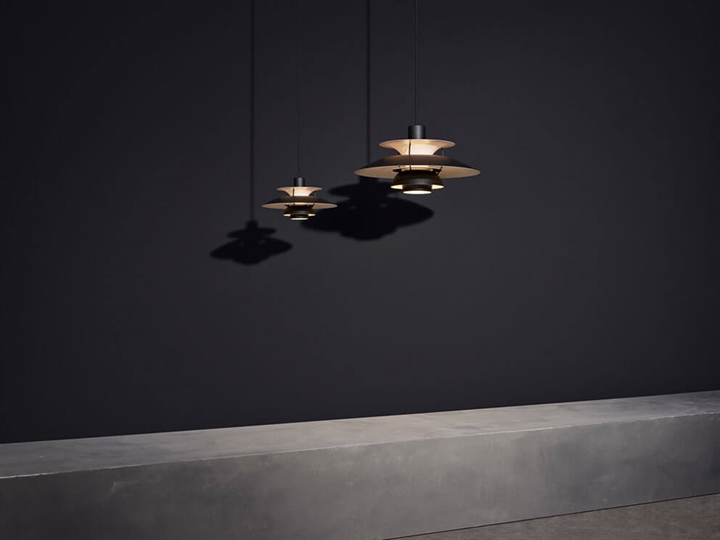 PH 5 en PH 5 Mini hanglamp, monochroom zwart