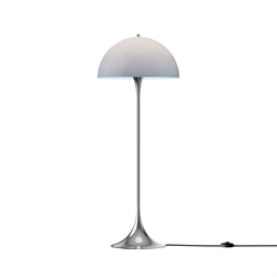 Panthella 500 vloerlamp, chroom/blauwgrijs opaal