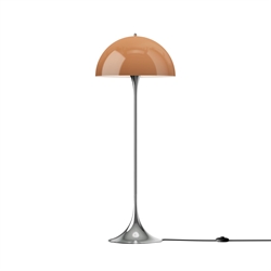 Panthella 500 vloerlamp, chroom/bruin opaal