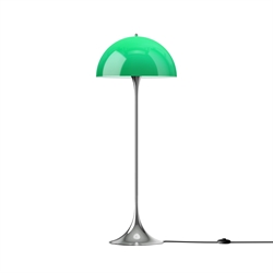 Panthella 500 vloerlamp, chroom/groen opaal