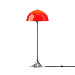 Panthella 500 vloerlamp, chroom/rood opaal