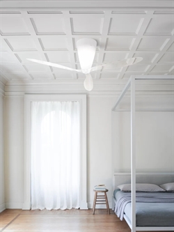 Blow plafondlamp met ventilator base, opal