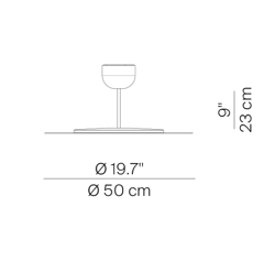 Millimetro H23 plafondlamp stang, messing