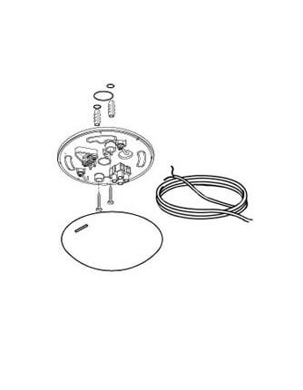 Titania hanglamp off-center rozet, wit