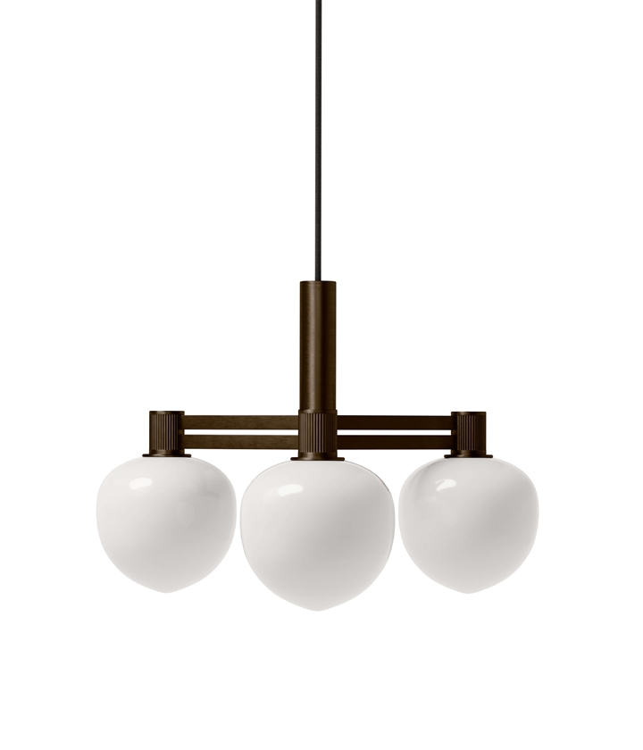 Memoir 3 kroonluchter 120, brons/opaal