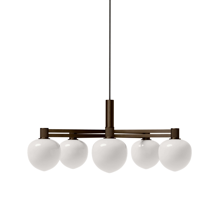 Memoir 5 kroonluchter 120, brons/opaal