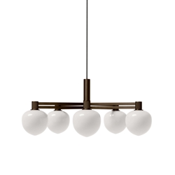 Memoir 5 kroonluchter 120, brons/opaal